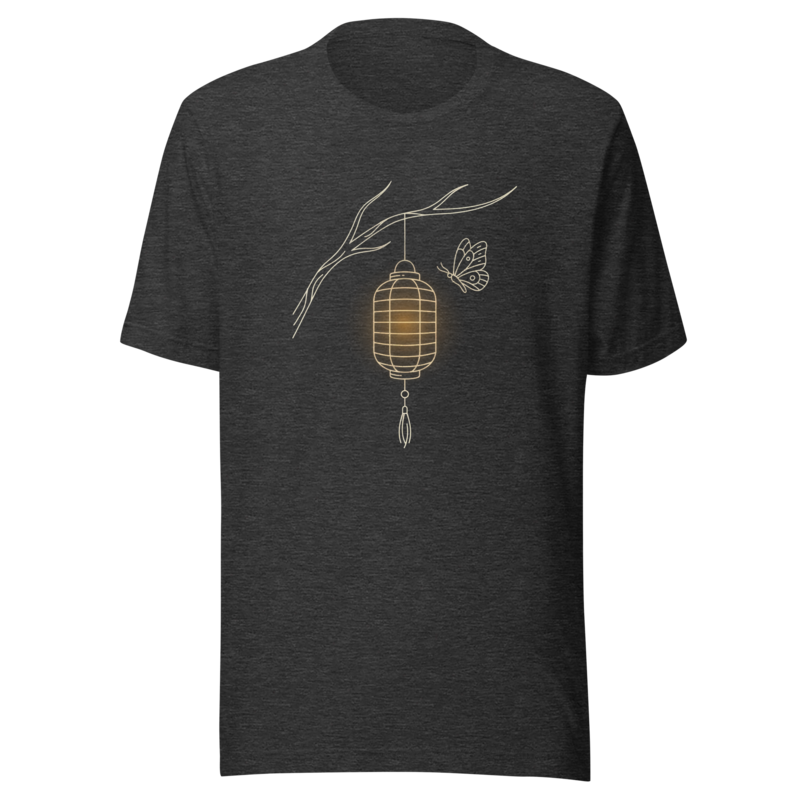 Lantern and Moth | Japanese Minimalist Tee - Dark Grey Heather