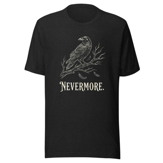 Nevermore | Poe Raven Tee - Black Heather
