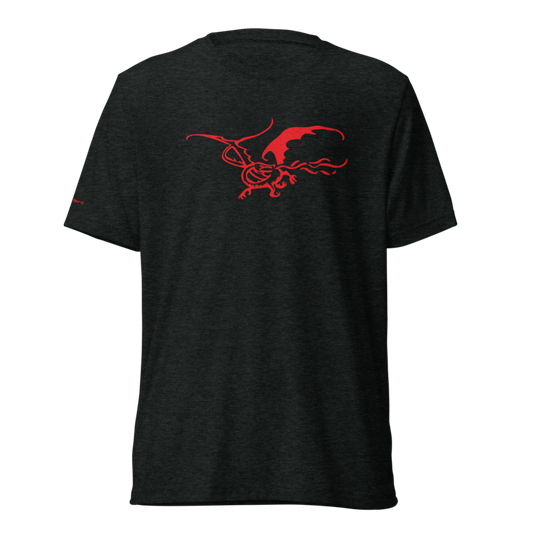 The Red Dragon Shirt - Charcoal-Black Triblend