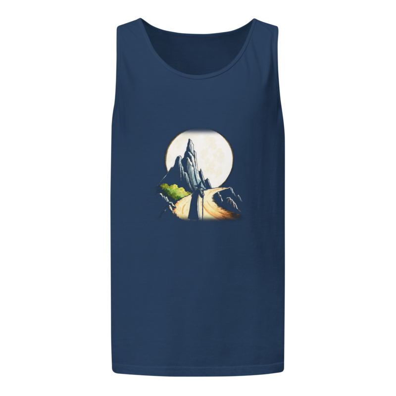 The Wandering Wizard | Retro Fantasy Tank - True Navy