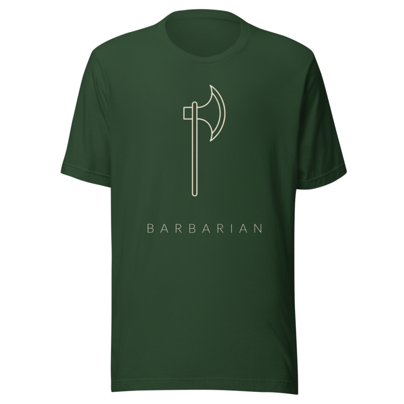 Barbarian | TTRPG Class Icon Tee - Forest