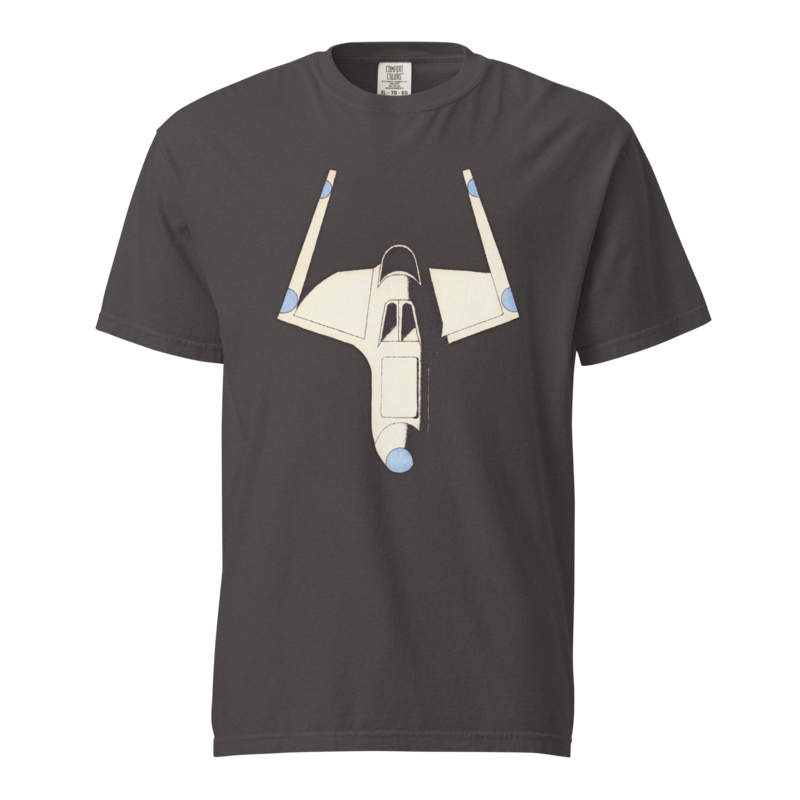 Nine Wing, Lamps | Retro Space Opera Tee - Graphite