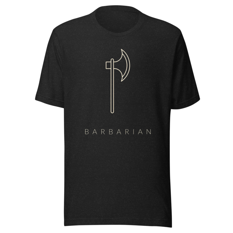 Barbarian | TTRPG Class Icon Tee - Black Heather
