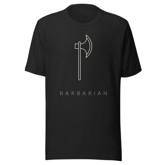 Barbarian | TTRPG Class Icon Tee - Black Heather