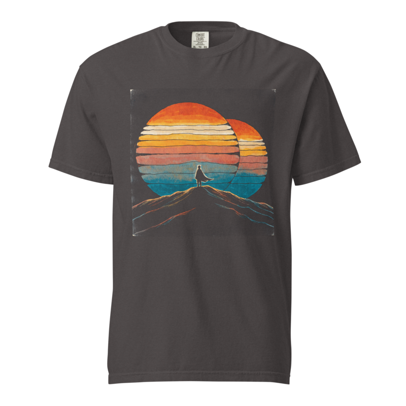 Twin Suns | Retro Space Opera Tee - Graphite