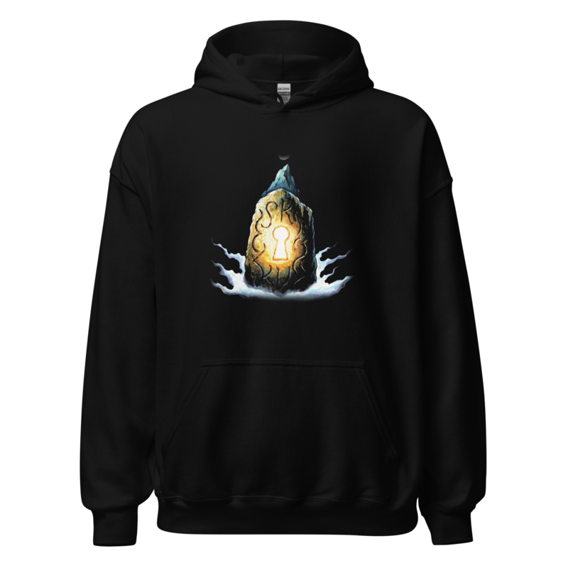 Moon Runes | Retro Fantasy Hoodie - Black