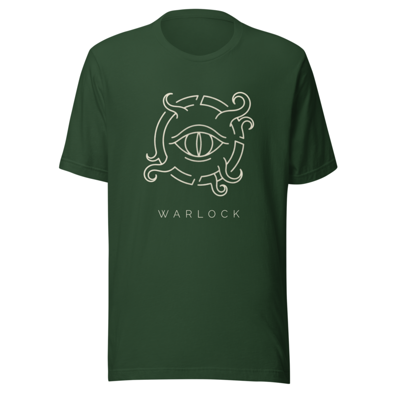 Warlock | TTRPG Class Icon Tee - Forest