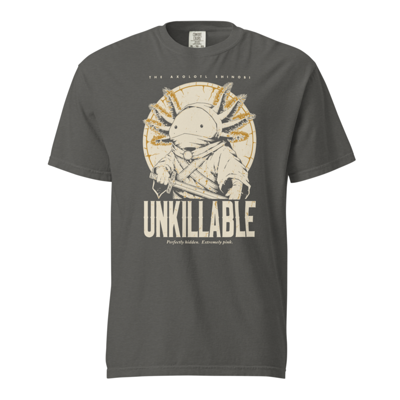 Axolotl Shinobi | Unkillable Warrior Tee - Pepper