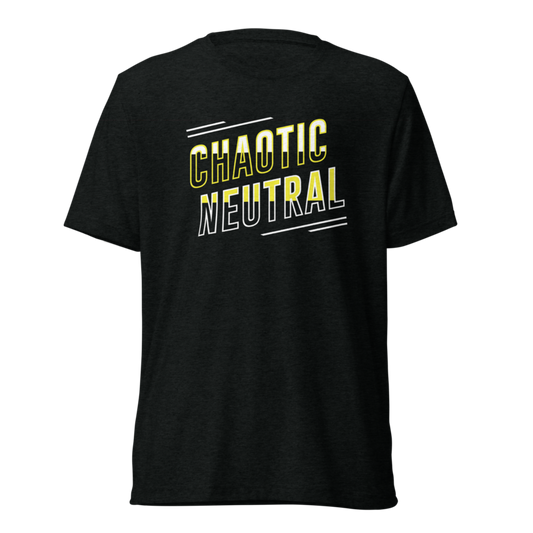 Chaotic Neutral Shirt - Solid Black Triblend