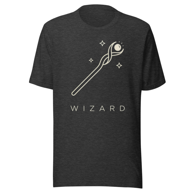 Wizard | TTRPG Class Icon Tee - Dark Grey Heather
