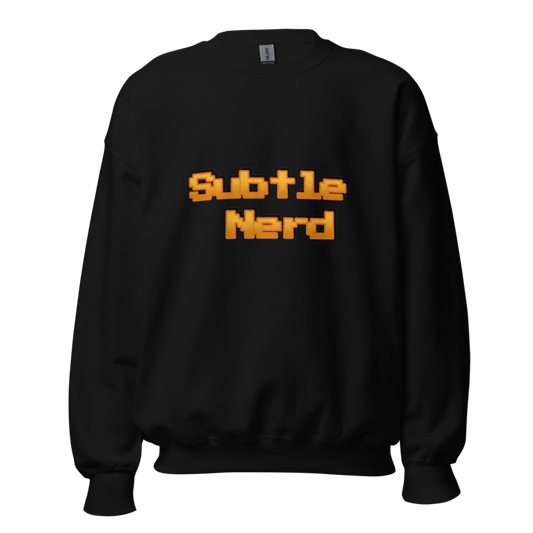Subtle Nerd Retro Pixel Sweatshirt - Black