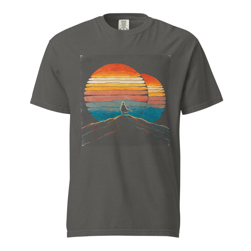 Twin Suns | Retro Space Opera Tee - Pepper