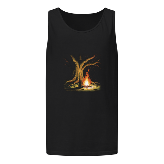 Fire Under the Great Tree | Retro Fantasy Tank - Black
