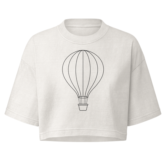 Balloonist Crop Tee - Vintage White