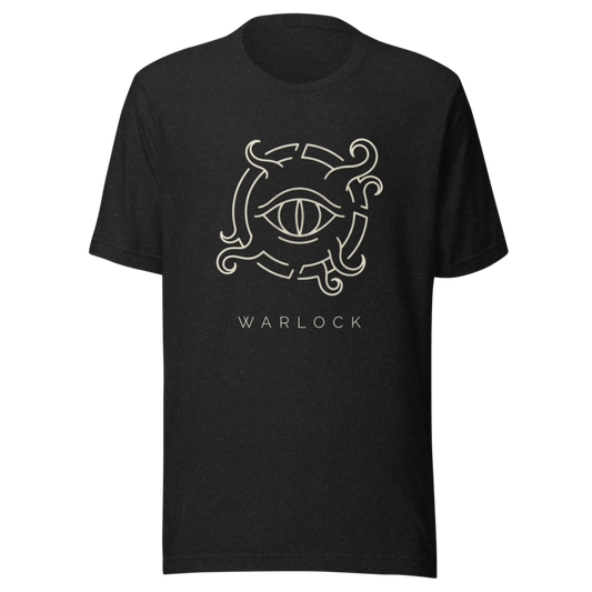 Warlock | TTRPG Class Icon Tee - Black Heather