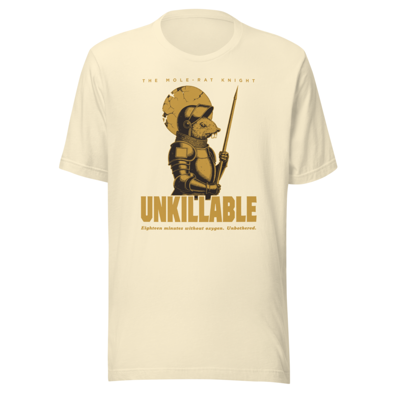 Naked Mole-Rat Knight | Unkillable Warrior Tee - Natural