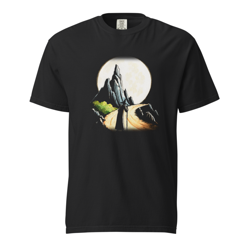 The Wandering Wizard | Retro Fantasy Tee - Black