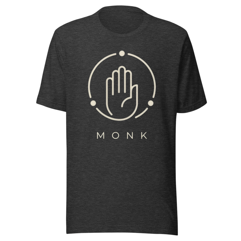 Monk | TTRPG Class Icon Tee - Dark Grey Heather
