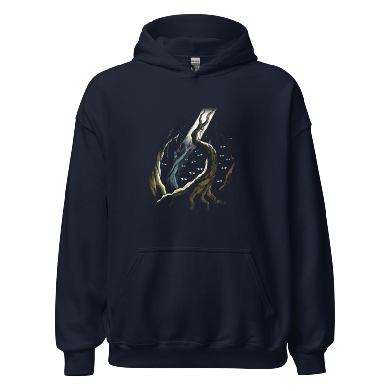 The Web Wood | Retro Fantasy Hoodie - Navy