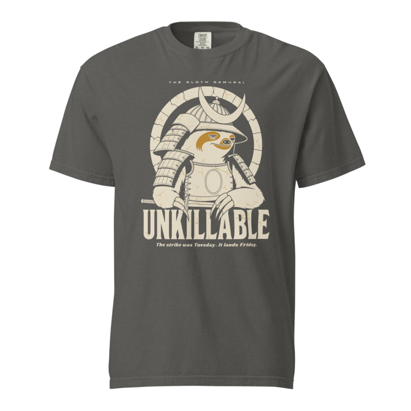 Sloth Samurai | Unkillable Warrior Tee - Pepper