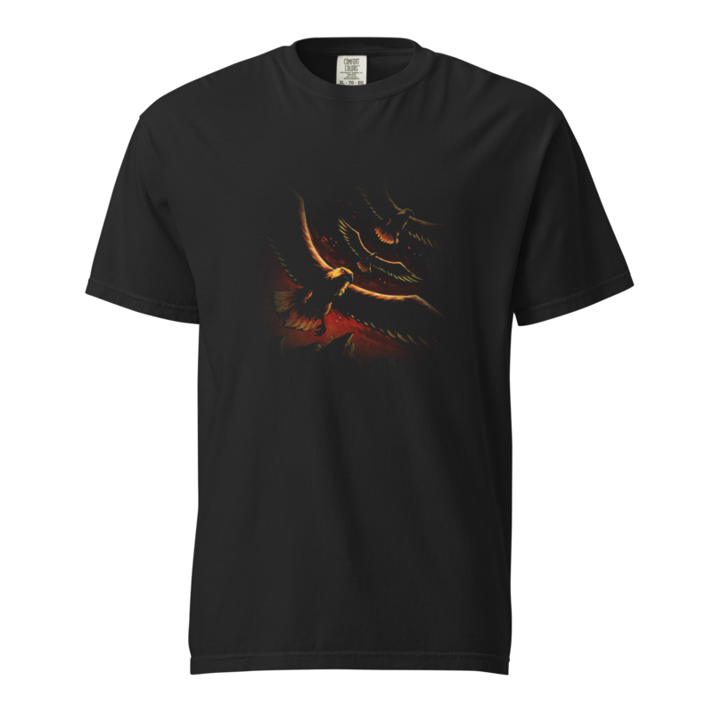 Over the Crags | Retro Fantasy Tee - Black