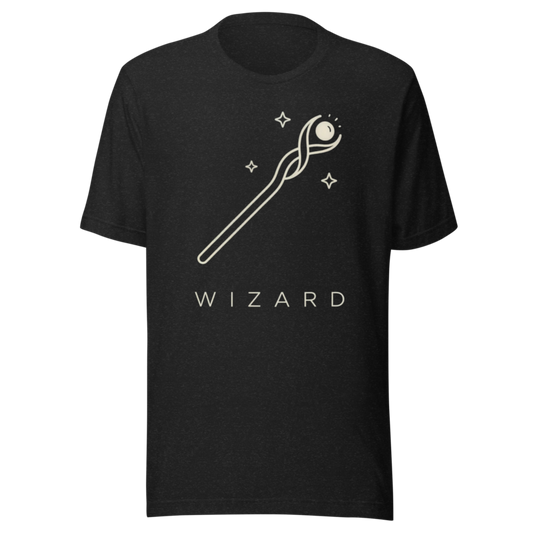 Wizard | TTRPG Class Icon Tee - Black Heather