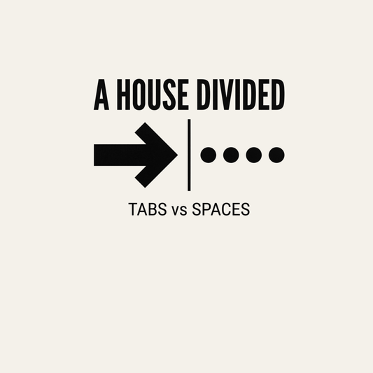 A House Divided: Tabs vs Spaces | Programmer Tee design artwork