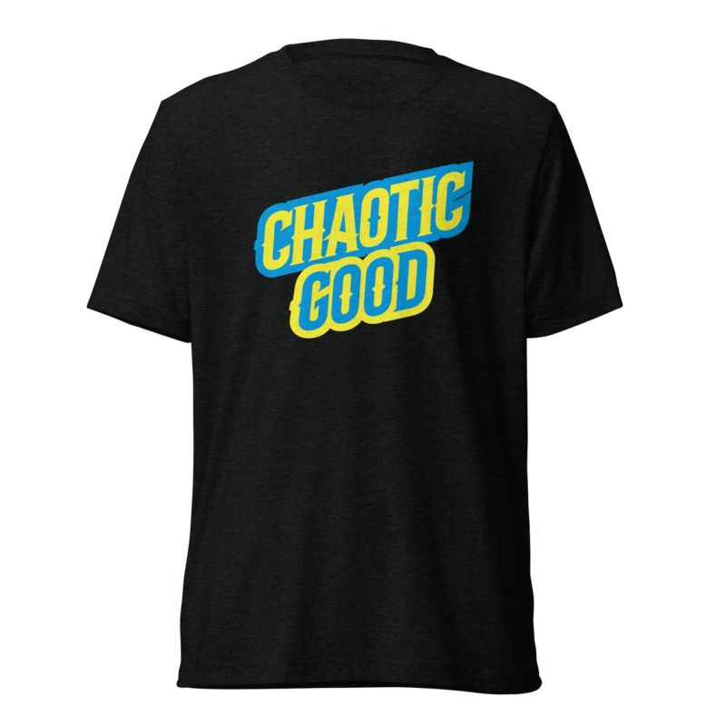 Chaotic Good Shirt - Solid Black Triblend