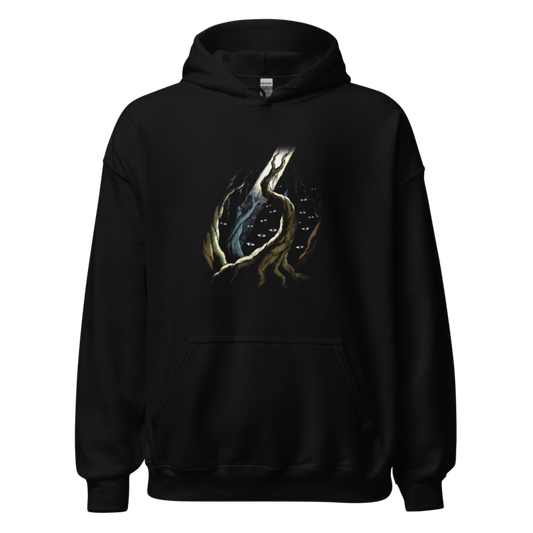 The Web Wood | Retro Fantasy Hoodie - Black