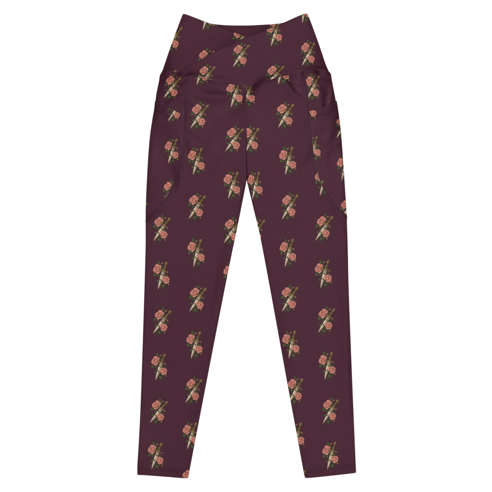 Thorns & Devotion | Crossover & Flare Leggings — Crossover with Pockets — supplier mockup
