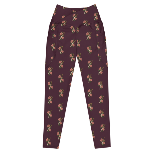 Thorns & Devotion | Crossover & Flare Leggings — Crossover with Pockets — supplier mockup