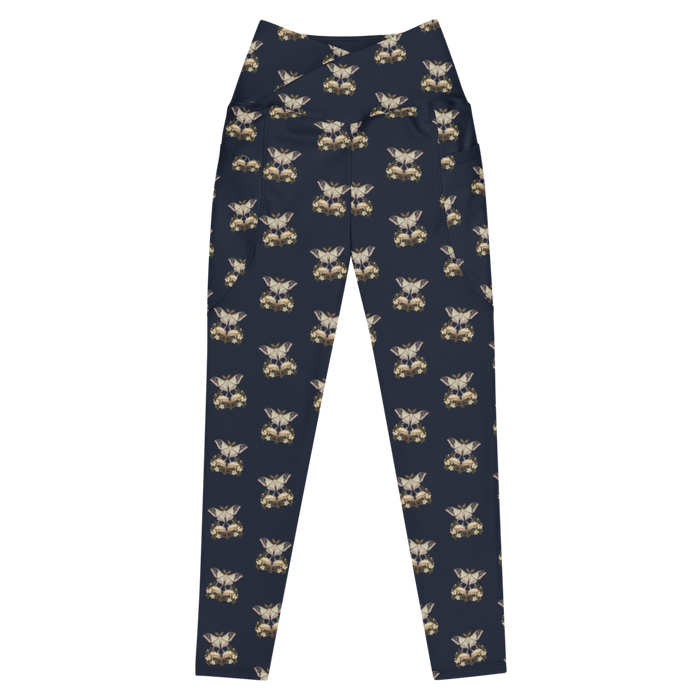 Midnight Marginalia | Crossover & Flare Leggings