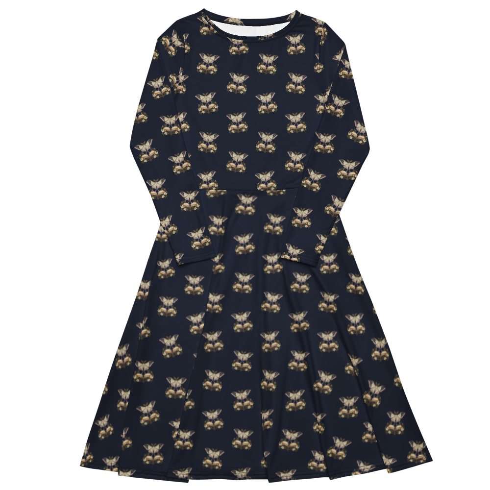 Midnight Marginalia | Romantasy Dress — Midi with Pockets — supplier mockup