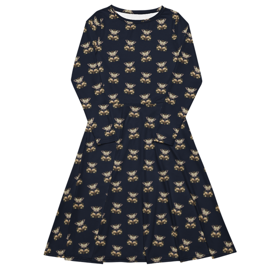 Midnight Marginalia | Romantasy Dress — Midi with Pockets — supplier mockup