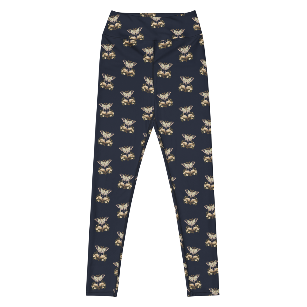 Midnight Marginalia | Bookish Yoga Leggings — Yoga Leggings — supplier mockup