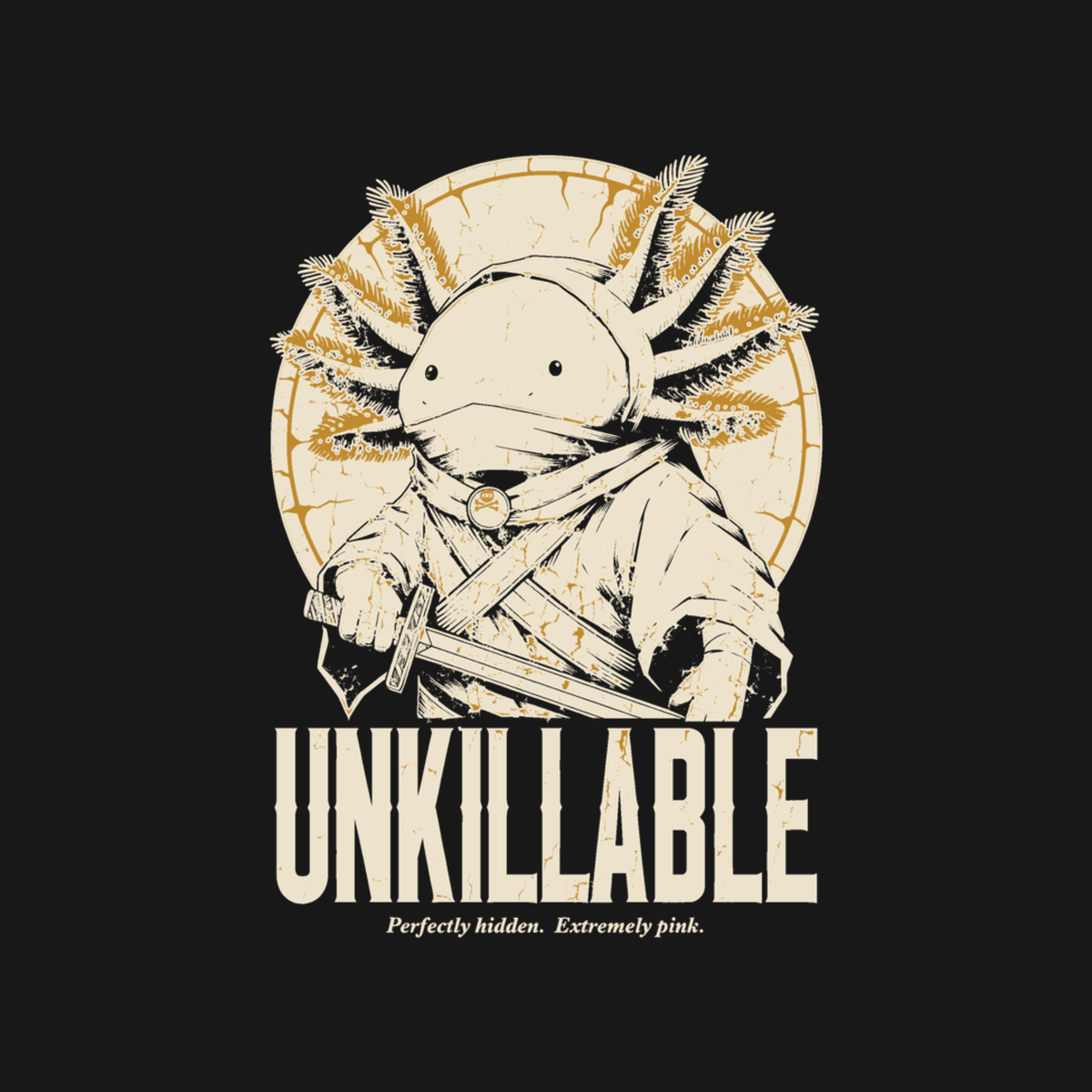 Axolotl Shinobi | Unkillable Warrior design artwork