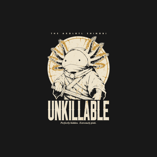 Axolotl Shinobi | Unkillable Warrior design artwork