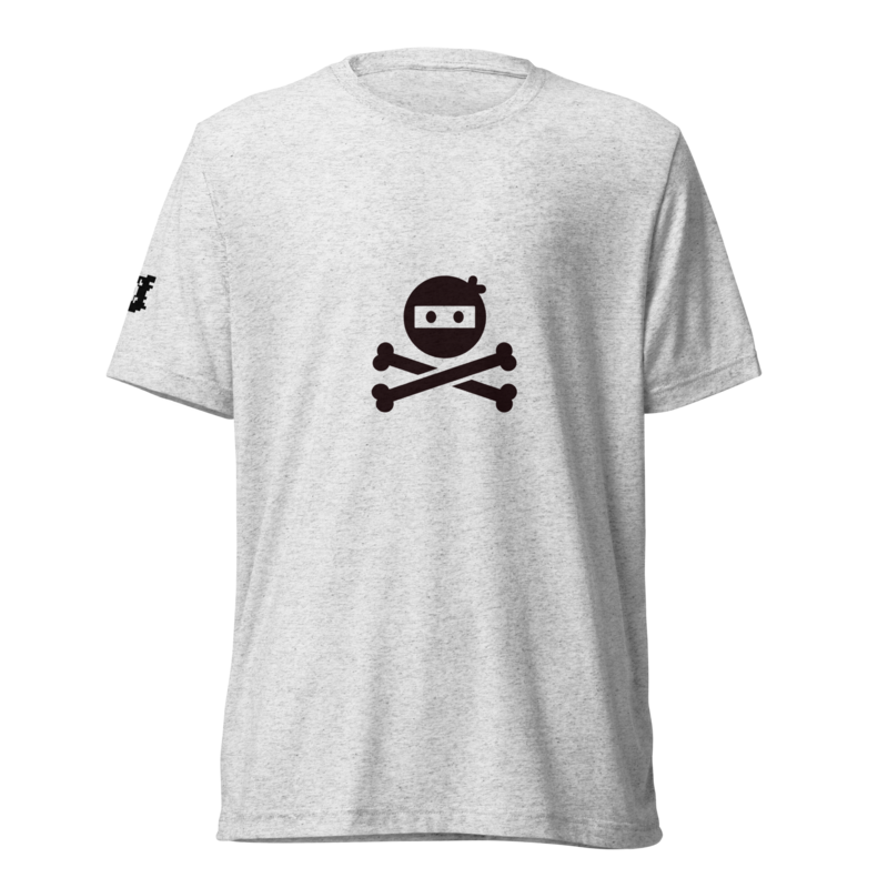 Pirate Ninja Shirt - White Fleck Triblend