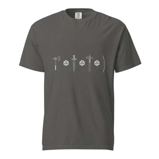 Dice Roller | Weapons & d20 Tee - Pepper