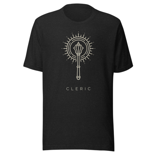 Cleric | TTRPG Class Icon Tee - Black Heather