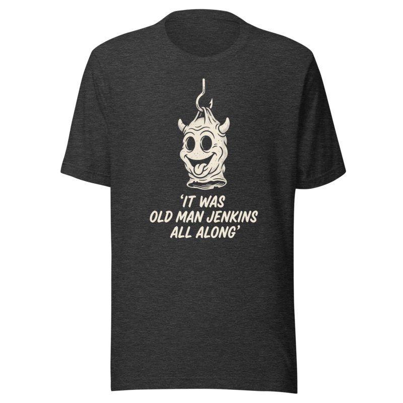 It Was Old Man Jenkins All Along | Mystery Cartoon Tee - Dark Grey Heather