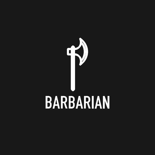 Barbarian | TTRPG Class Embroidered Patch design artwork