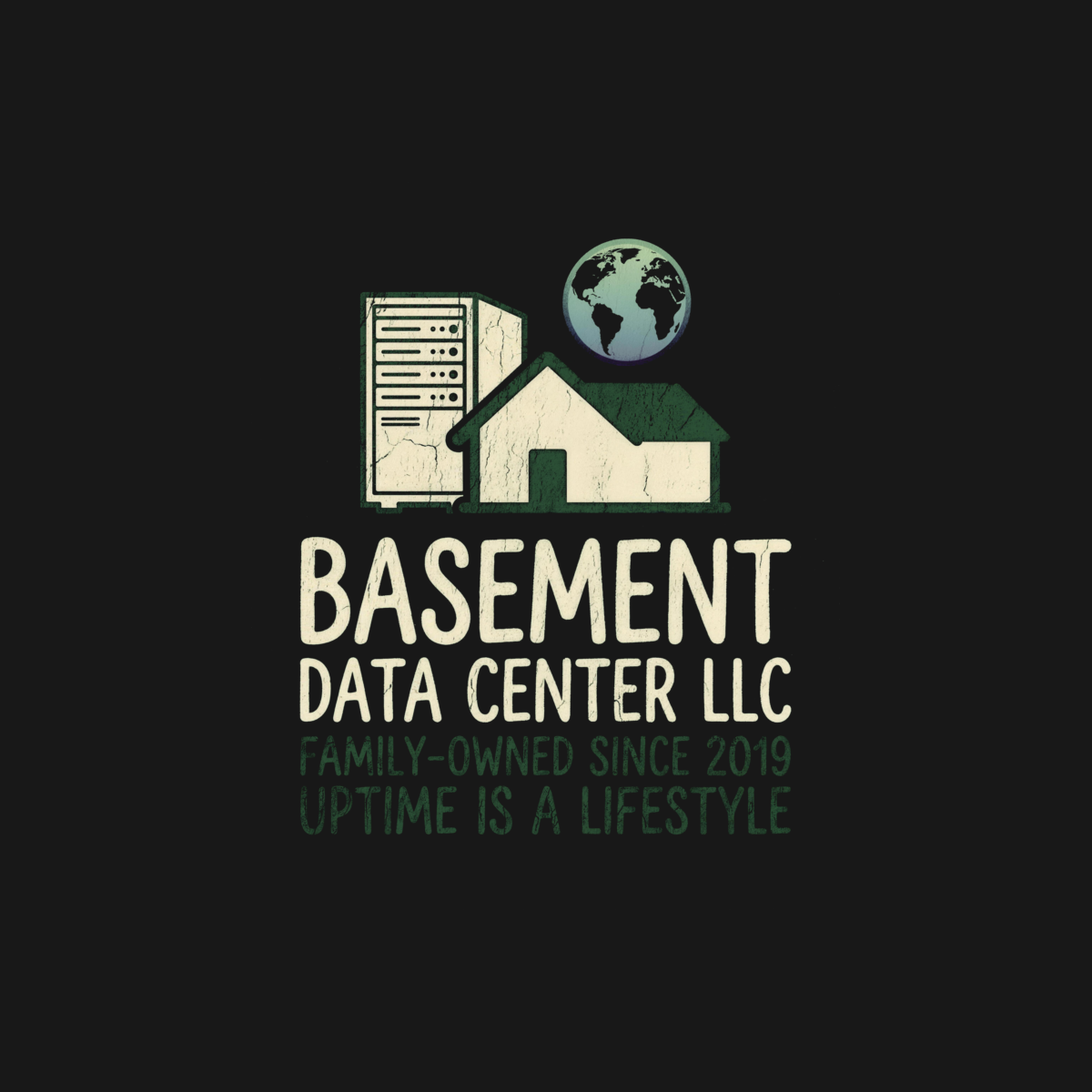 Basement Data Center LLC | Homelab Tee design artwork