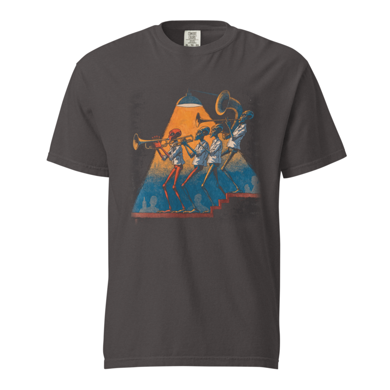 Last Call at the Spaceport | Retro Space Opera Tee - Graphite