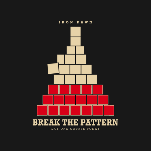 Break the Pattern | Iron Dawn Ziggurat Tee design artwork