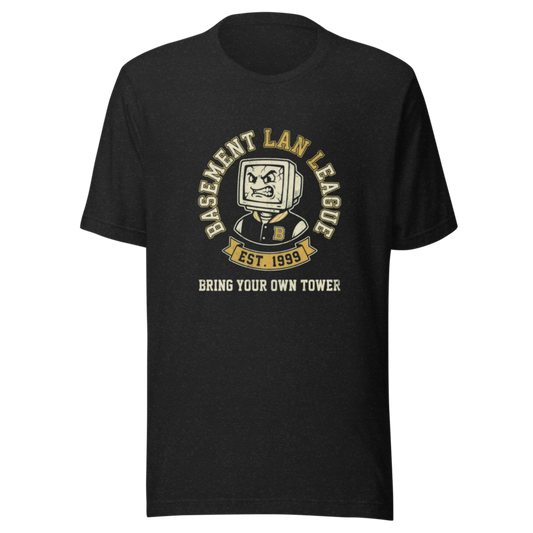 Basement LAN League | Retro Gamer Tee
