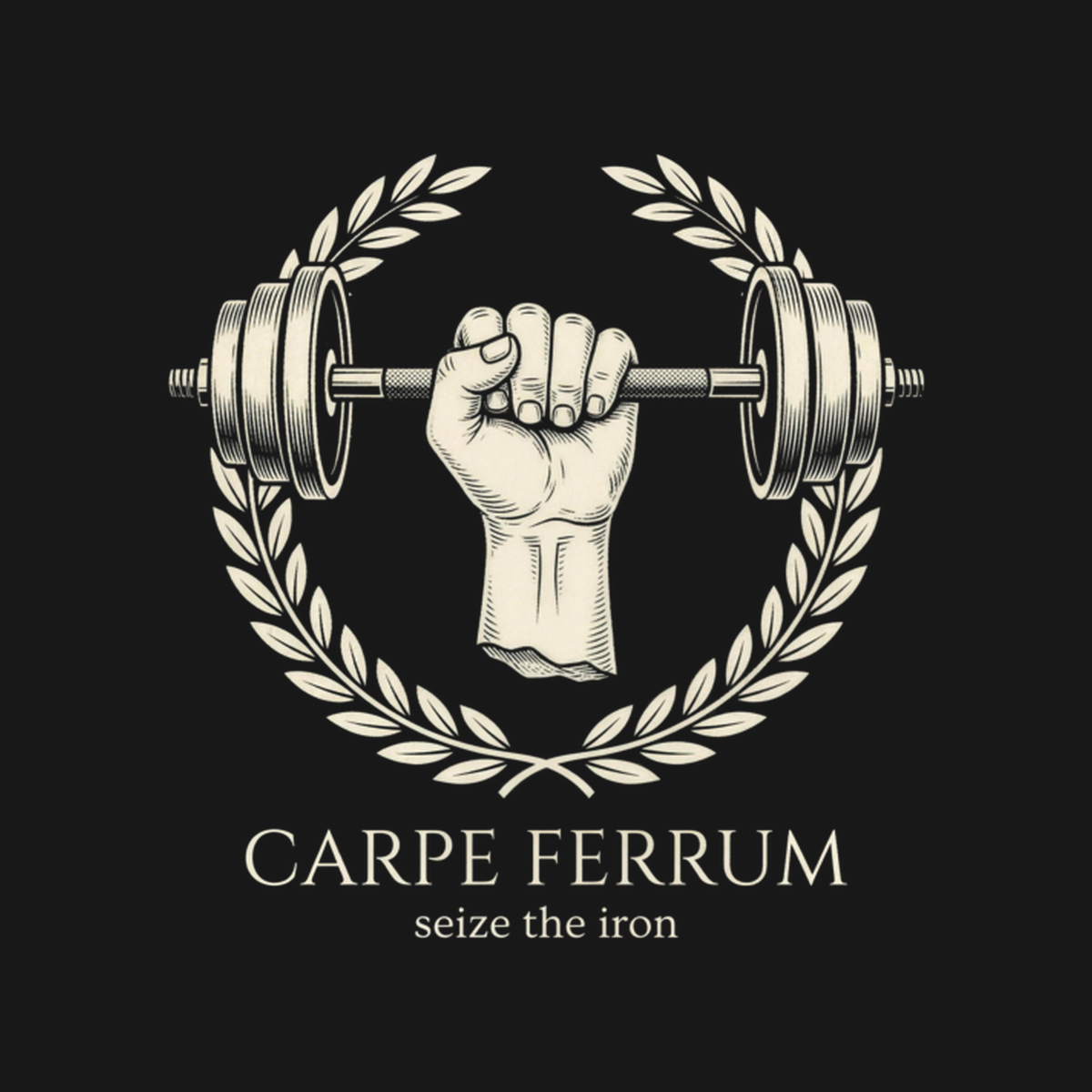 Carpe Ferrum: Seize the Iron | Latin Gym Heavyweight Tee design artwork