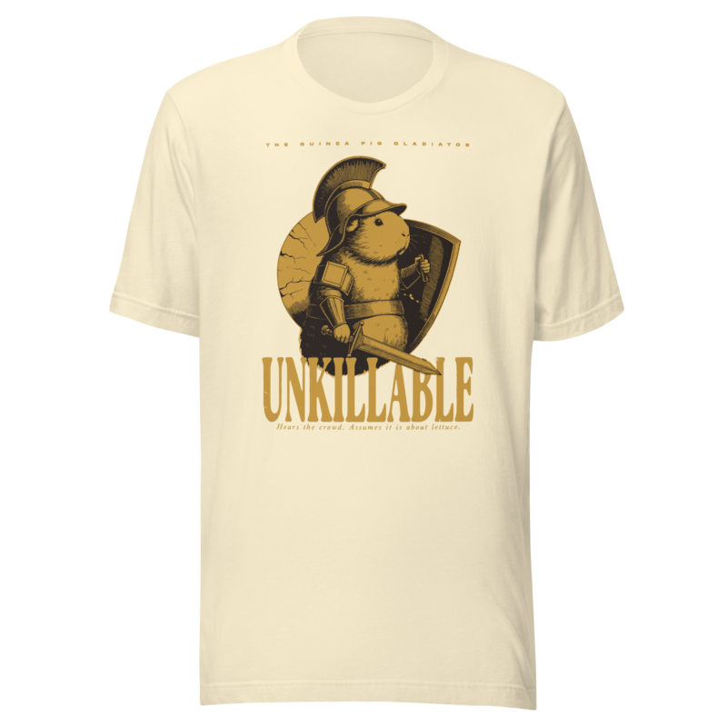 Guinea Pig Gladiator | Unkillable Warrior Tee - Natural