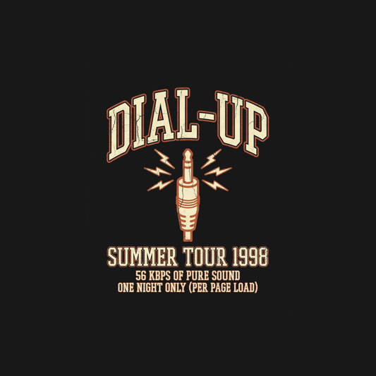 Dial-Up Summer Tour 1998 | Vintage Internet Tee design artwork