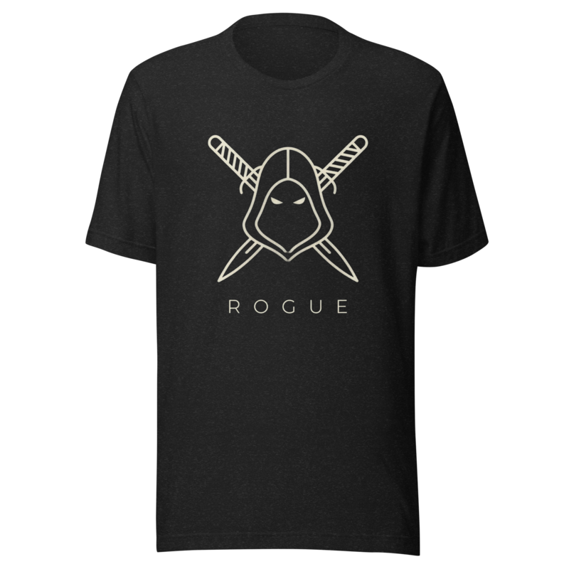Rogue | TTRPG Class Icon Tee - Black Heather